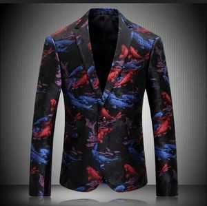 Men's Koi Fish Suit Sports Coat Jacket Fits like US Med